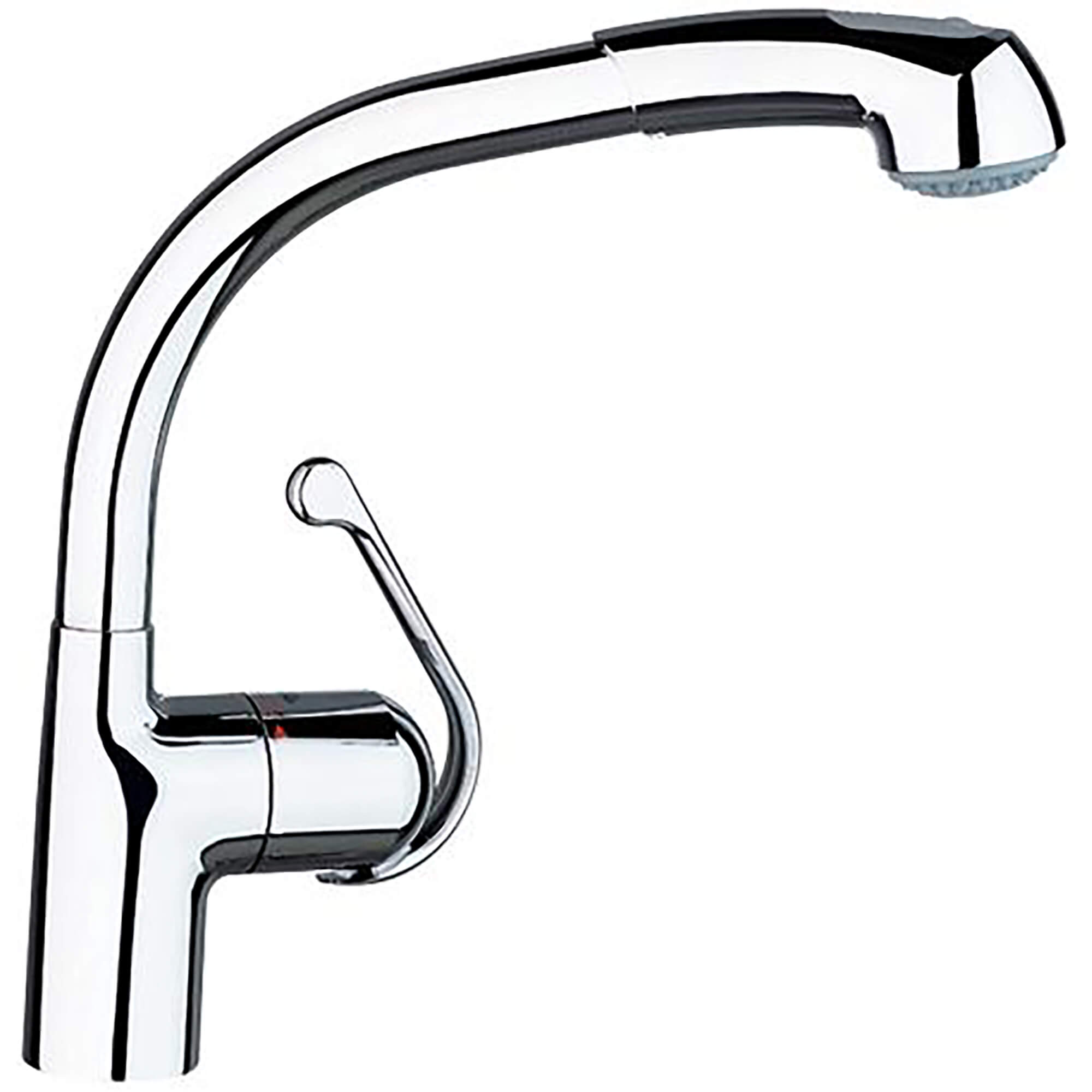 SingleHandle Pull Down Kitchen Faucet Dual Spray 9.5 L/min (2.5 gpm)